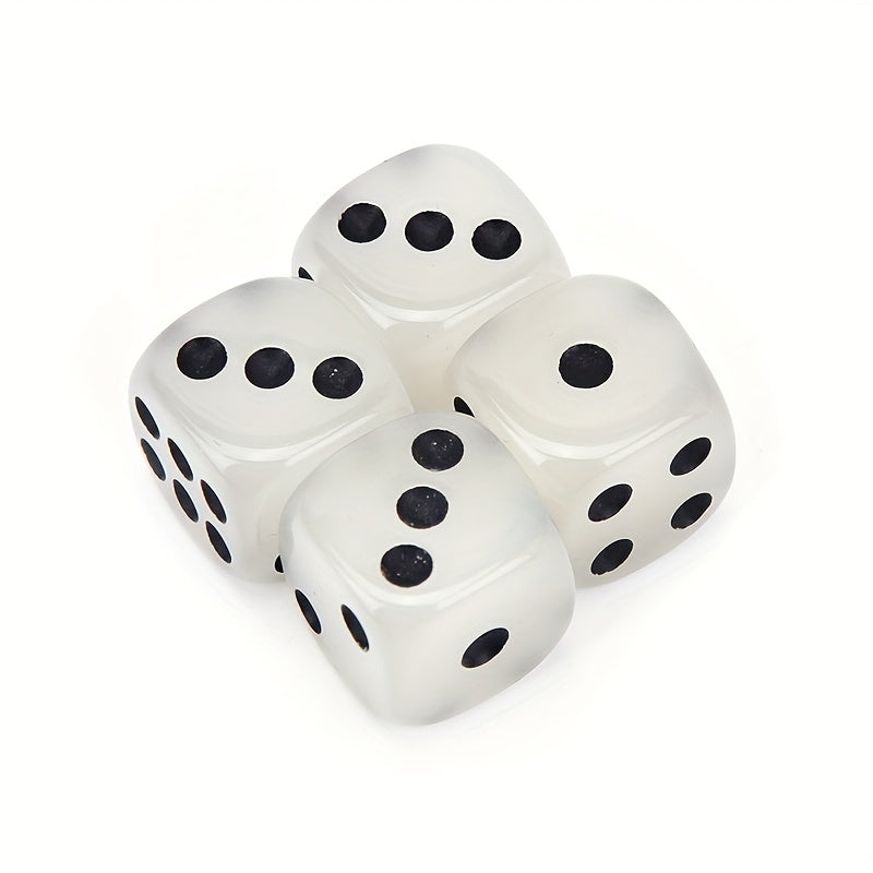 4PCS Dots Luminous Dice 6 Side Dices For Board Game Night Bar KTV