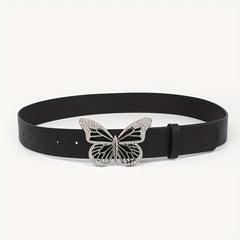 2pcs Butterfly Rhinestone Buckle Belt for Girls