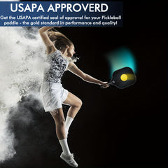2pcs USAPA Approved Carbon Fiberglass Pickleball Paddles Set With 4 Balls