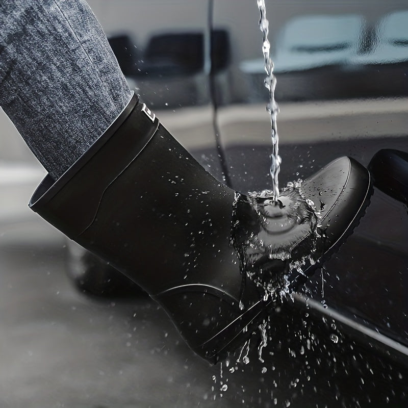 Women's Waterproof Non slip Outdoor Rain Boots Medium Tube