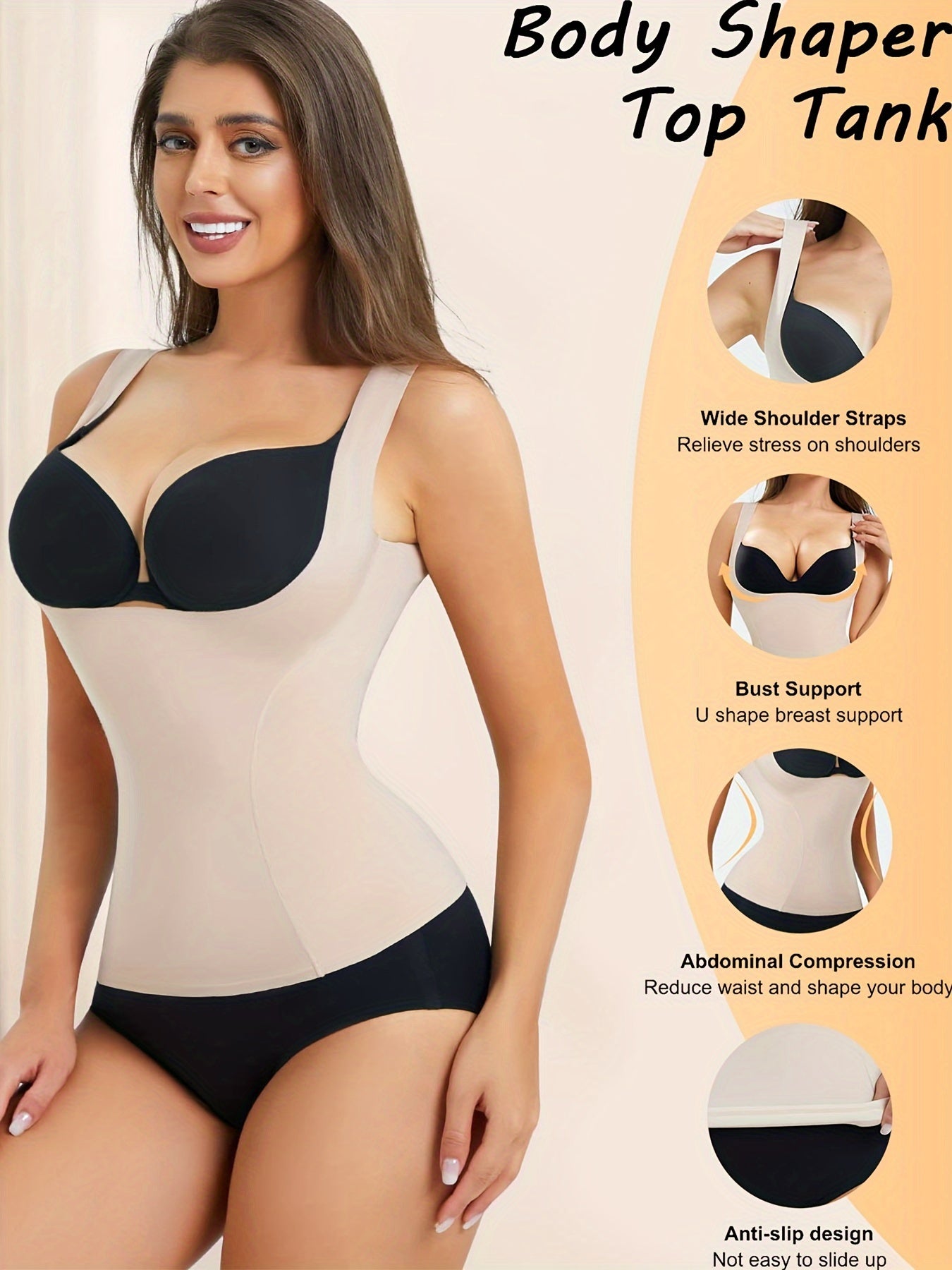 Tummy Control Tank Top Sleeveless Shapewear Women's Activewear
