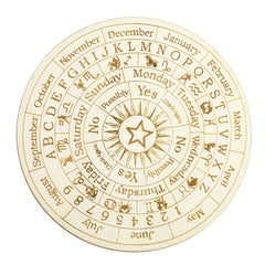 Wooden Twelve Constellation Pendulum Board for Meditation, Yoga & Wicca