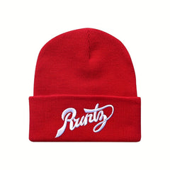 Embroidered Cold Hat European American Style Warm Earmuffs Wool Knitted Hat