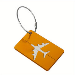 Metal Luggage Tag with Name ID Card & Steel Loop