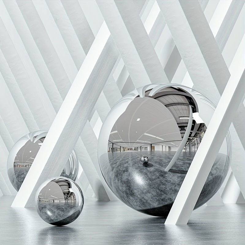 4pc Stainless Steel Garden Gazing Ball Mirror Polished Reflective G