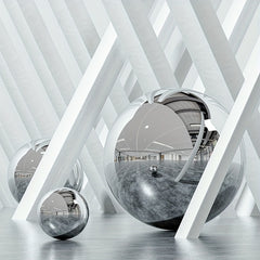 4pc Stainless Steel Garden Gazing Ball Mirror Polished Reflective G