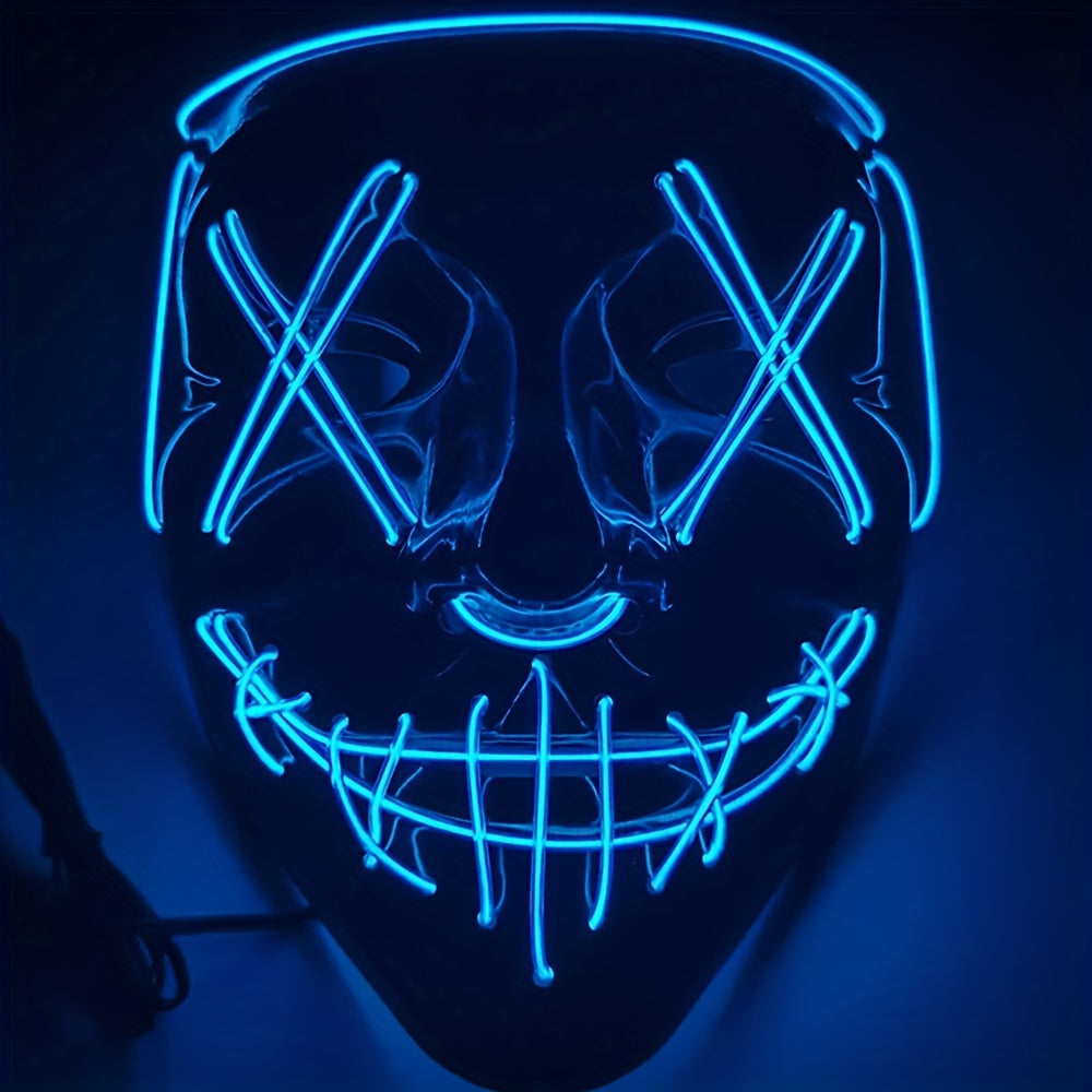 Men's LED Mask Glows In Dark for Parties