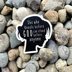 5pcs Religious Stickers Kneeling Before God On Faith Jesus for Room Decor