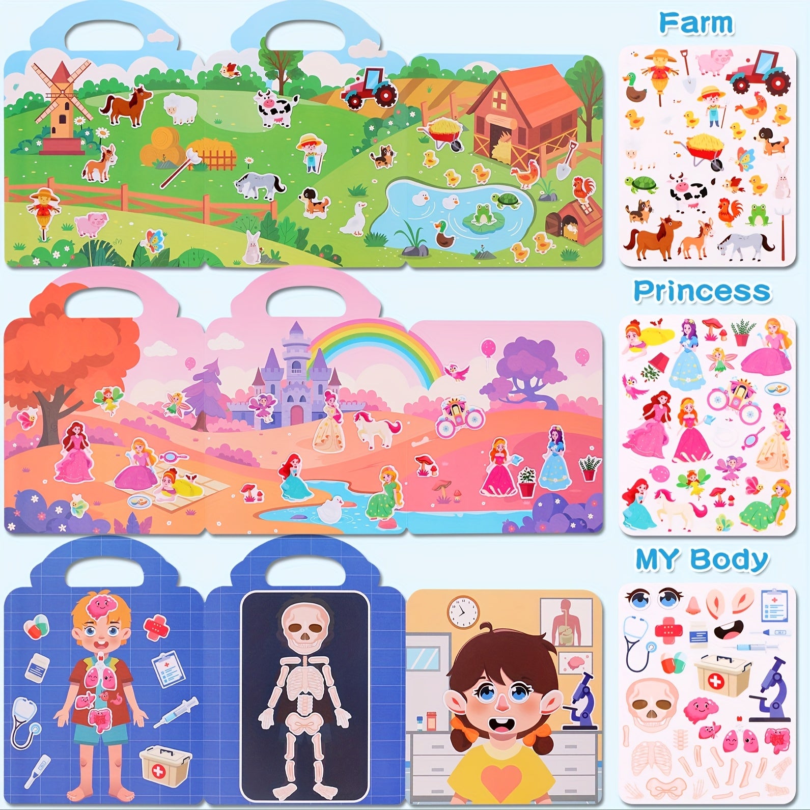 Children's DIY Sticker Books & Jelly Stickers Set