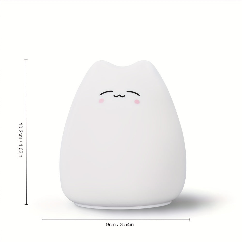 Adorable Cat Silicone Night Light for Kids