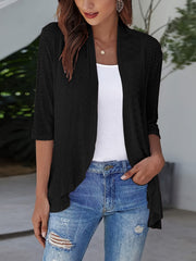 Ruffle Eyelet Cardigan 3/4 Sleeve for Women