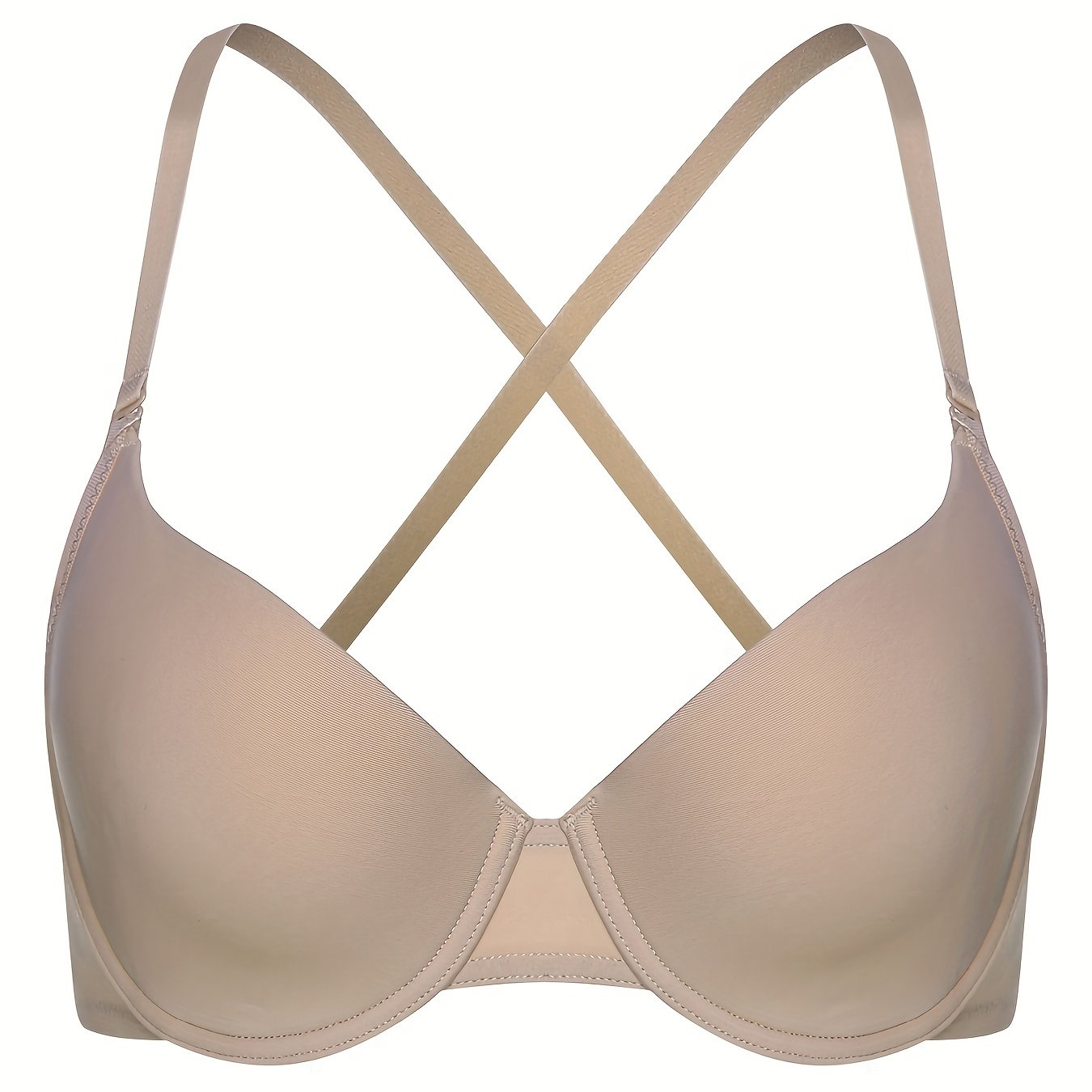 Solid T Shirt Bra Breathable Push Up Lingerie