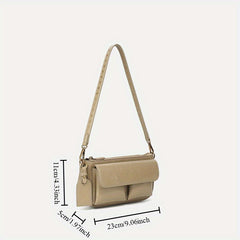 Vintage European Style Crossbody Bag with Adjustable Strap