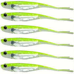 6pcs Fork Tail Fishing Lure Bionic Soft Lure Artificial Swimbait Tackle