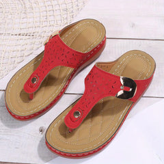 Women's Wedge Flip Flops Soft Sole Non Slip Slides