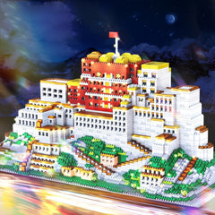 Buddha Palace Building Blocks Set, Mixed Colors ABS Material, Home Decoration