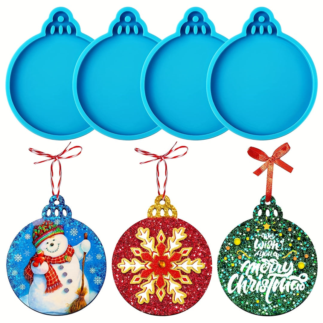 Christmas Resin Silicone Molds Set - DIY Crafts Jewelry Keychain Making