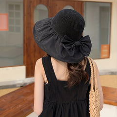 Crochet Stitch Sun Hat Wide Brim UV Protection