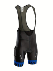 Men's Cycling Bib Shorts With Pockets 4D Padded Road Bike Bib Biking Shorts
