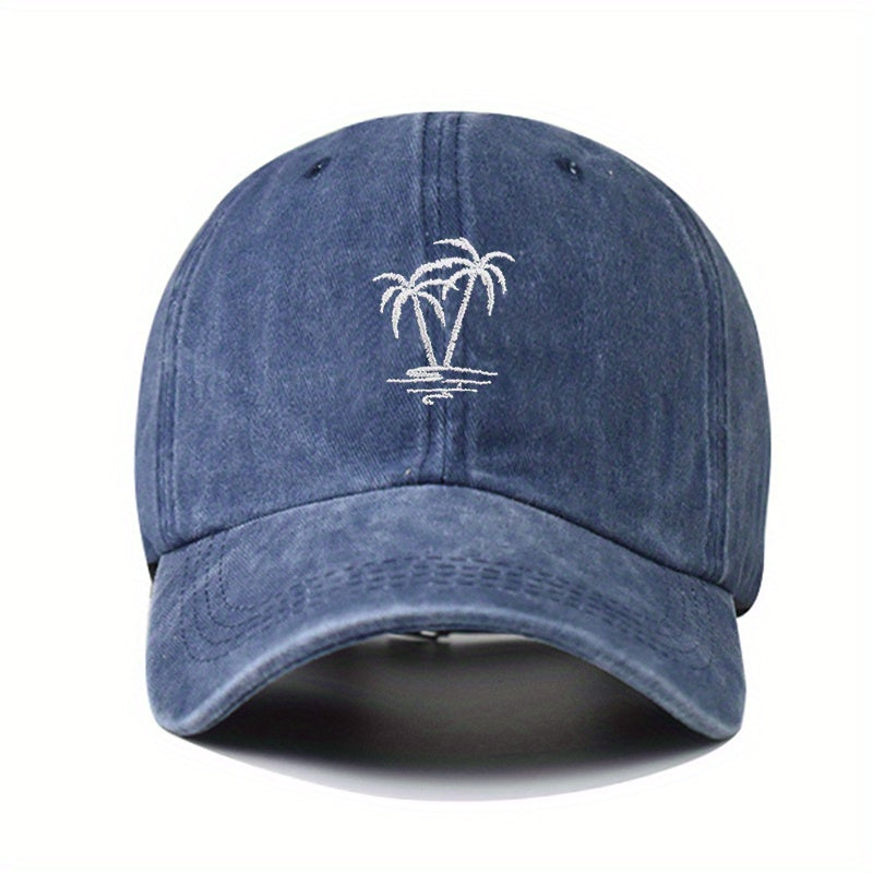 Embroidered Coconut Washed Baseball Cap