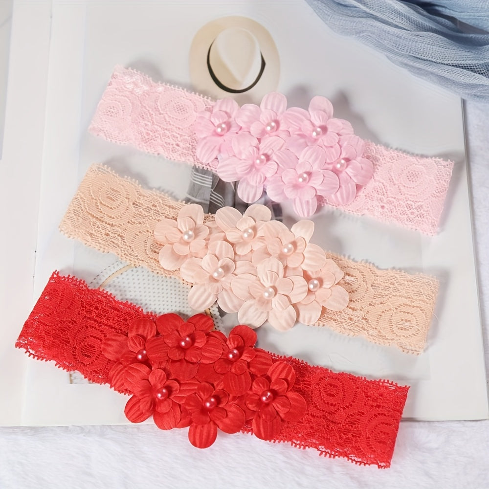 Baby Girl Headband Elastic Hairband Newborn Head Flower Toddler Headwear