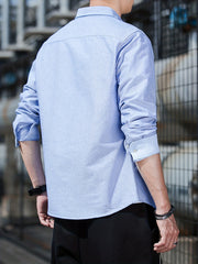Men's Formal Button Up Shirt with Chest Pocket