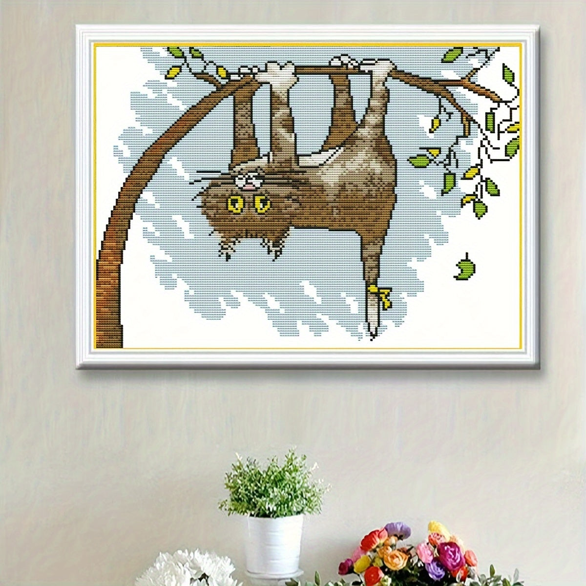 Cross Stitch Animal Series Upside down Cat DIY Embroidery Kit