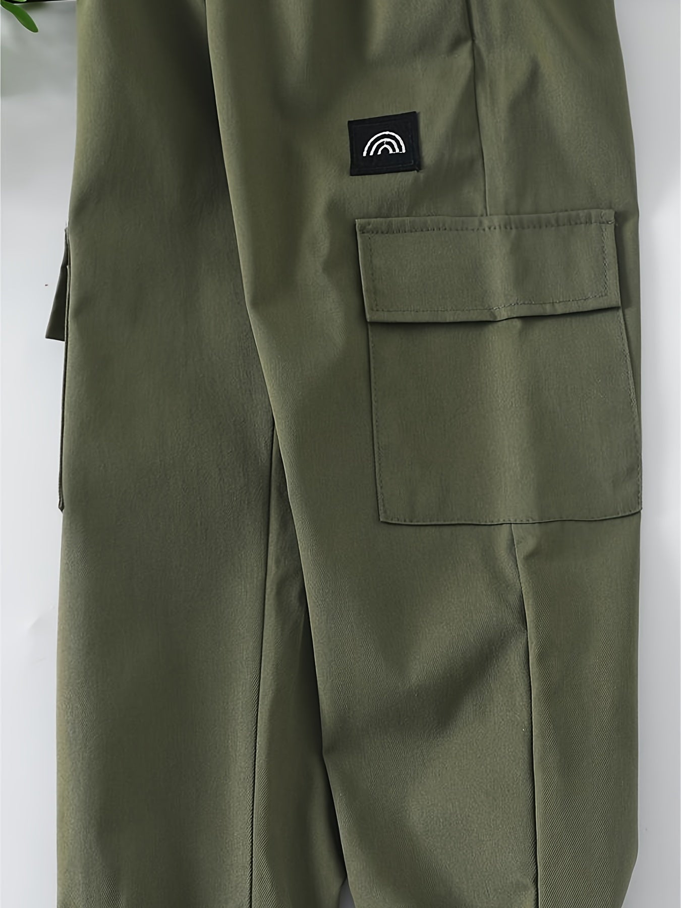 Boys Cargo Pants Elastic Waist Big Pockets Casual Kids Clothes