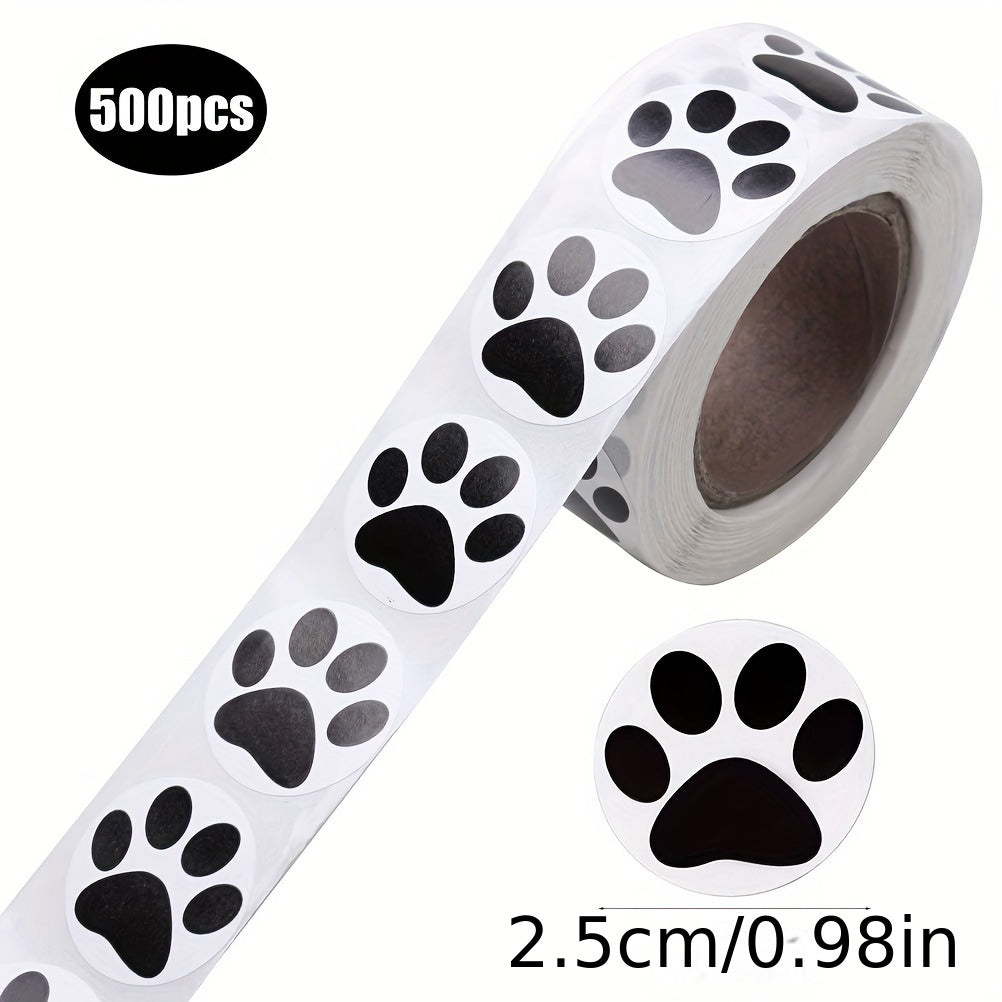 500pcs Dog Paw Stickers Animal Wall Stickers