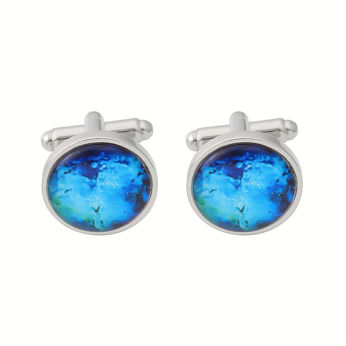Starry Sky Gemstone Men's Cufflinks Metal Decorative Accessory