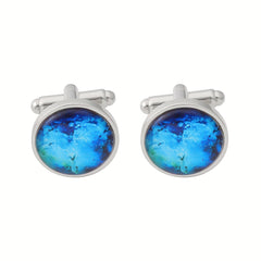 Starry Sky Gemstone Men's Cufflinks Metal Decorative Accessory