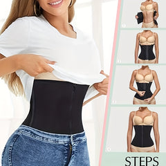 Waist Trainer Tummy Wrap Slim Zipper Girdle Belt Women's Shapewear