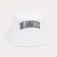 Retro Letter Embroidery Fisherman Hat Outdoor Sun Protection