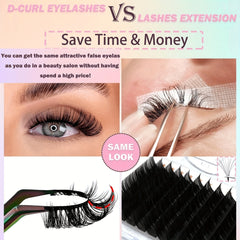 3 Pairs Cat Eye False Eyelashes, Curling and Long Lasting