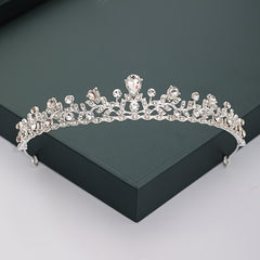 Vintage Crystal Crown Queen Tiara Wedding Jewelry Bridal Hair Accessories