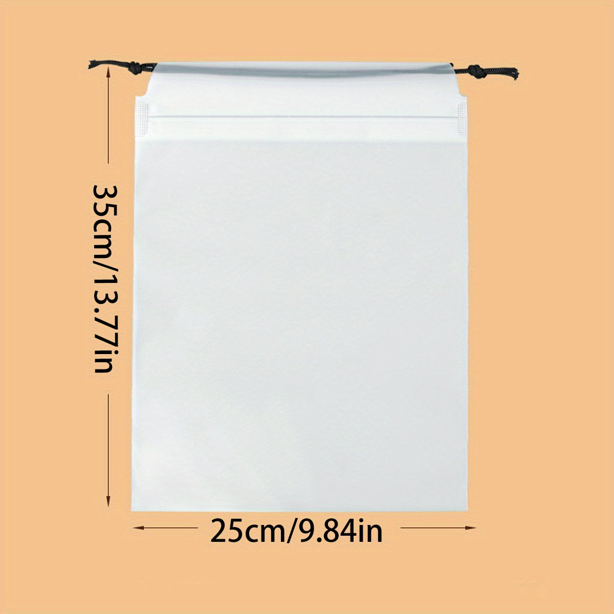 10pcs Frosted Drawstring Waterproof Storage Pouch for Traveling