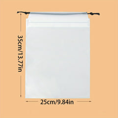 10pcs Frosted Drawstring Waterproof Storage Pouch for Traveling