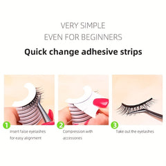 10pcs Transparent Eyelash Glue Strips Reusable Makeup Tools