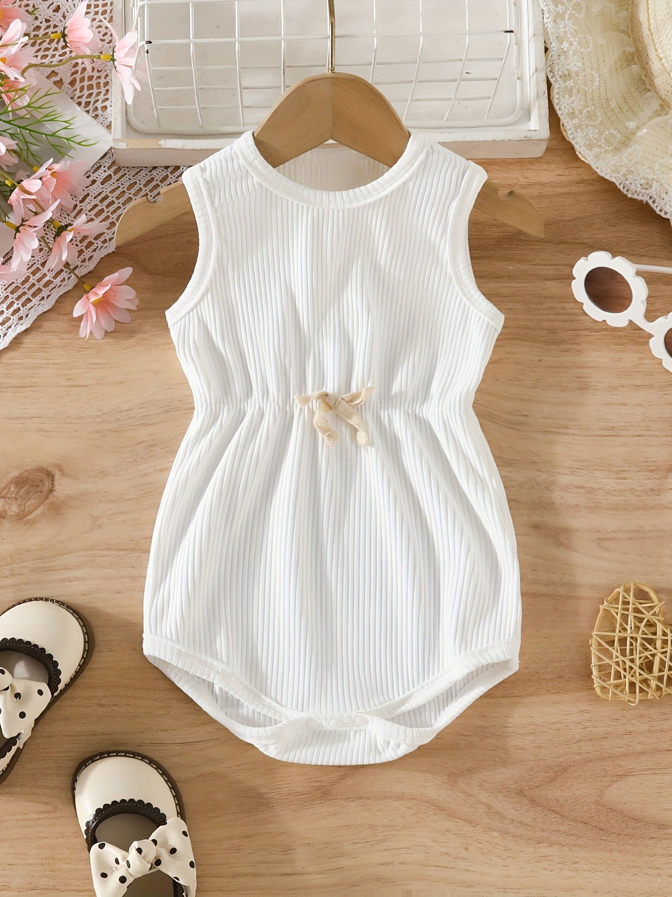 Baby Girl Cotton Sleeveless Romper