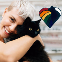 Rainbow Pet Sun Catcher Acrylic Window Hanging Decoration