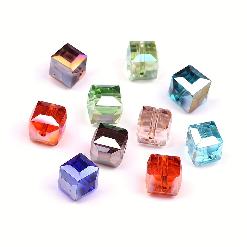4mm Cube Square Czech Crystal Glass Loose Beads Lot for Jewelry Making DIY