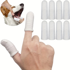 5pcs Pet Finger Cots Teeth Cleaning Tool Remove Dirt Stones Bad Breath