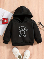 Bear Skeleton Baby Boys Hooded Sweatshirt