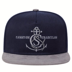 Anchor Embroidery Snapback Hat Hip Hop Baseball Cap Navy Adjustable
