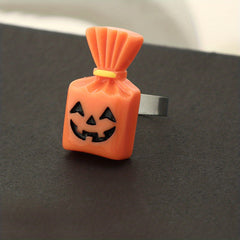 Halloween Pumpkin Candy Ghost Grim Reaper Ring Party Gift