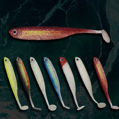 10pcs Paddle Tail Swimbaits Soft Plastic Lures for Bass Fishing