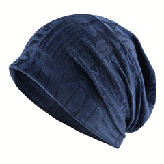 Knitted Letter Pattern Brimless Cap Elastic Headband for Outdoor Sports