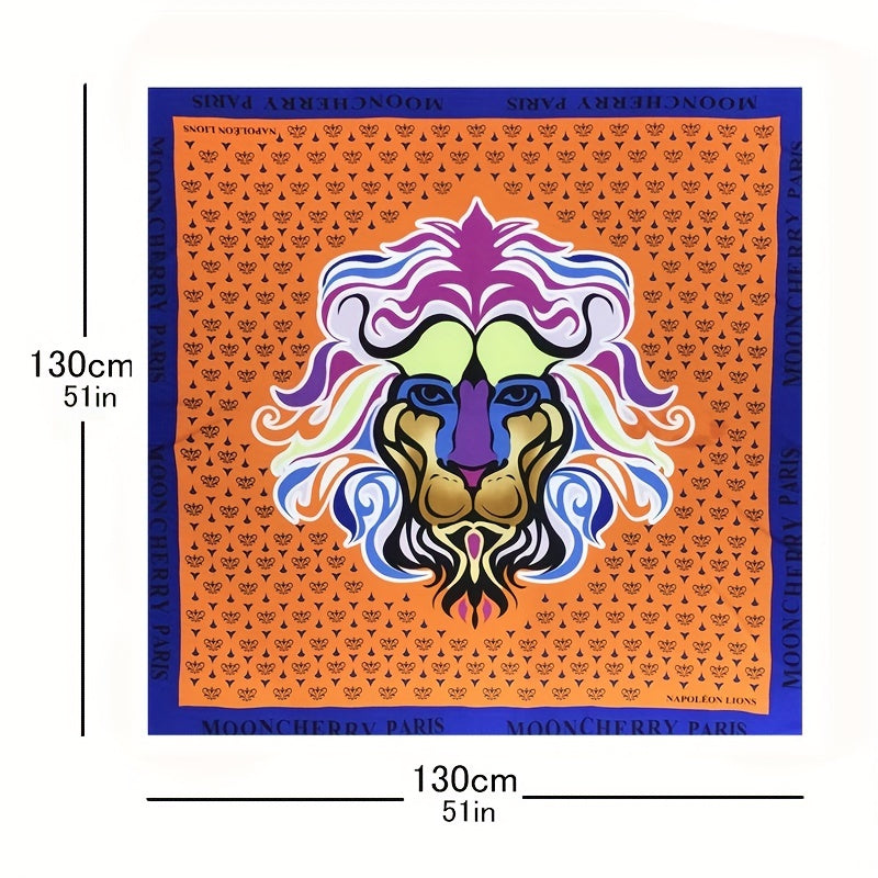 Lion Bandana Silk Tube Top Casual Shawl Scarf Wrap