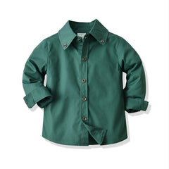 Boys' Solid Long Sleeve Shirt