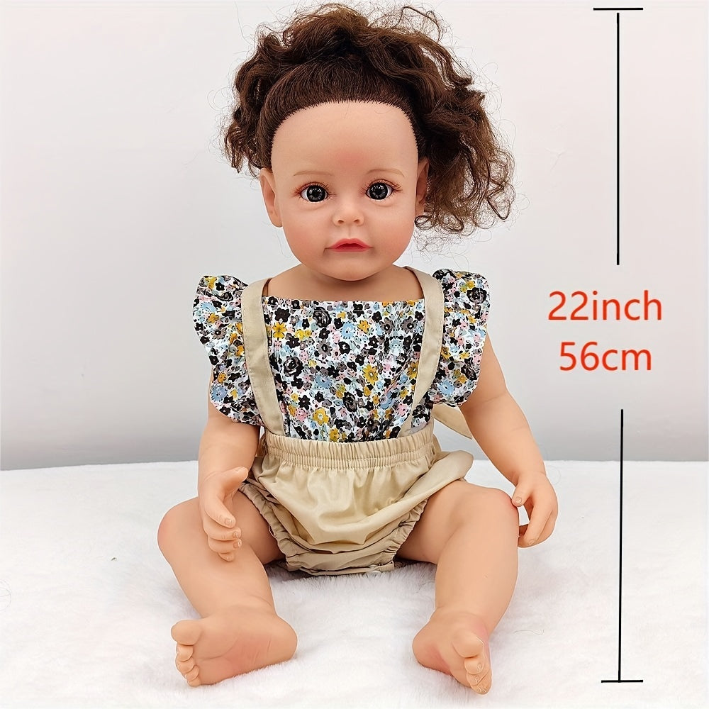 22-inch Reborn Baby Dolls Soft Body Newborn Doll Christmas Gift Kids